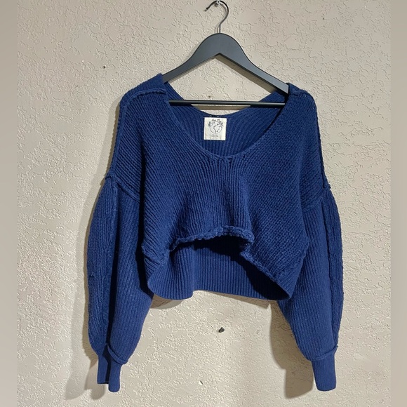 We the free | Sea Bright Cropped Knit Sweater Size: XL - Picture 2 of 5